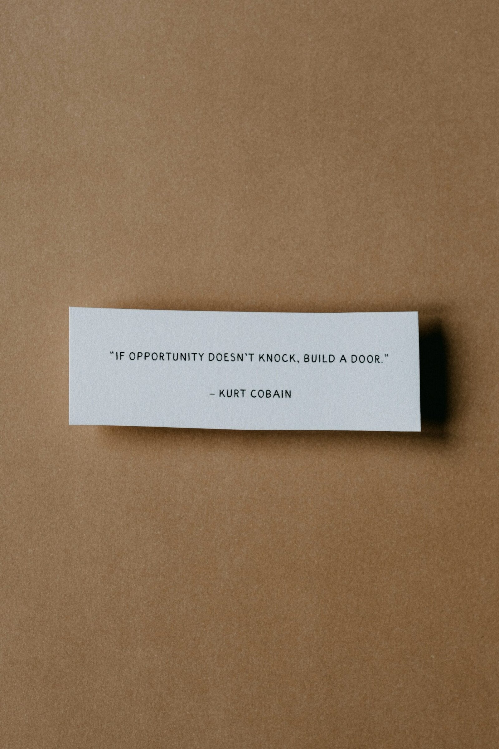 a piece of paper with a quote on it